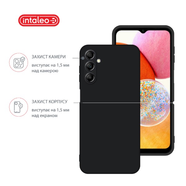 Фото - Чехол для смартфона Intaleo Silicone Case for Samsung Galaxy A14 Black (1283126599989)