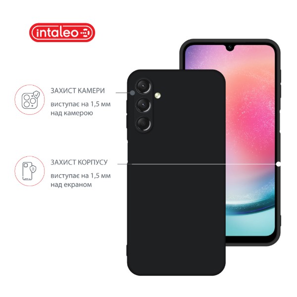 Фото - Чехол для смартфона Intaleo Silicone Case for Samsung Galaxy A24 Black (1283126600098)