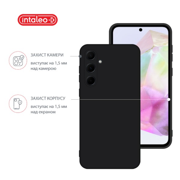 Фото - Чехол для смартфона Intaleo Silicone Case for Samsung Galaxy A35 Black (1283126600227)