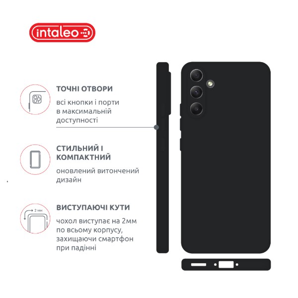 Фото - Чехол для смартфона Intaleo Silicone Case for Samsung Galaxy A36 Black (1283126640247)