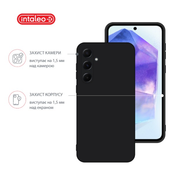 Фото - Чехол для смартфона Intaleo Silicone Case for Samsung Galaxy A55 Black (1283126600302)