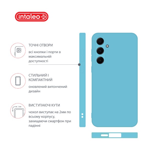 Фото - Чехол для смартфона Intaleo Silicone Case for Samsung Galaxy A55 Blue (1283126600234)