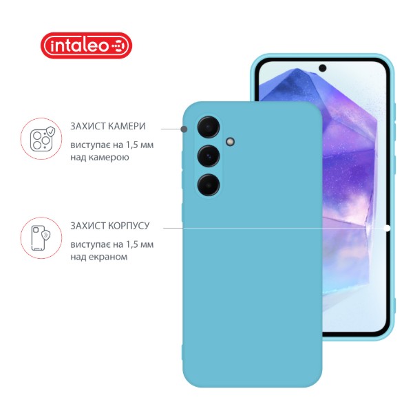Фото - Чехол для смартфона Intaleo Silicone Case for Samsung Galaxy A55 Blue (1283126600234)