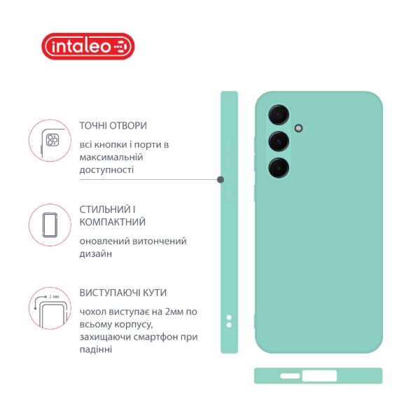 Фото - Чохол для смартфону Intaleo Silicone Case for Samsung Galaxy A55 Light Blue (1283126600272)