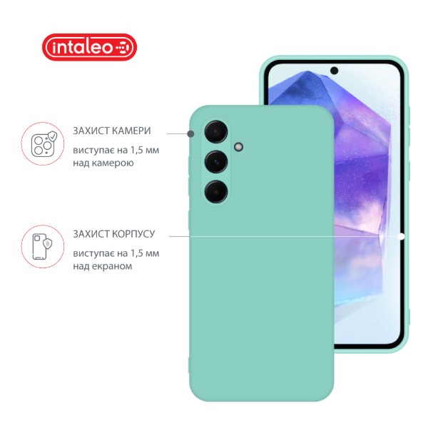 Фото - Чохол для смартфону Intaleo Silicone Case for Samsung Galaxy A55 Light Blue (1283126600272)