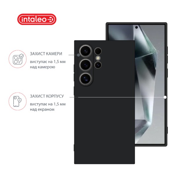 Фото - Чохол для смартфону Intaleo Silicone Case for Samsung Galaxy S24 Ultra Black (1283126600425)