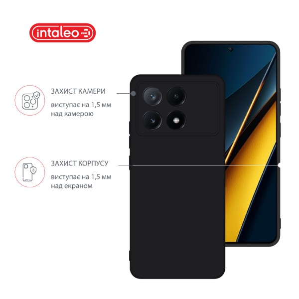 Фото - Чохол для смартфону Intaleo Silicone Case for Xiaomi Poco X6 Pro Black (1283126600500)