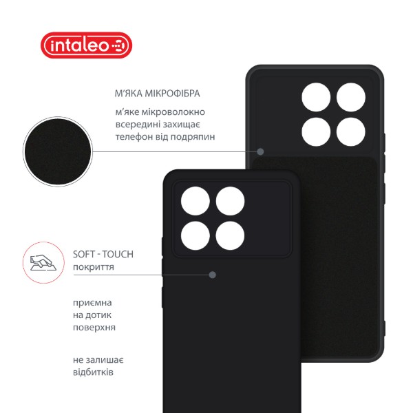 Фото - Чохол для смартфону Intaleo Silicone Case for Xiaomi Poco X6 Pro Black (1283126600500)