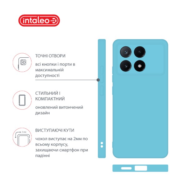 Фото - Чохол для смартфону Intaleo Silicone Case for Xiaomi Poco X6 Pro Blue (1283126600470)