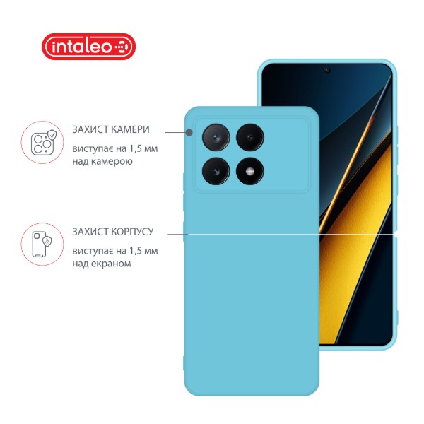 Фото - Чохол для смартфону Intaleo Silicone Case for Xiaomi Poco X6 Pro Blue (1283126600470)