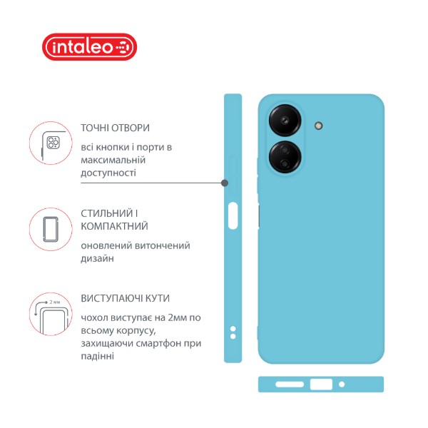 Фото - Чехол для смартфона Intaleo Silicone Case for Xiaomi Redmi 13C 4G Blue (1283126600739)