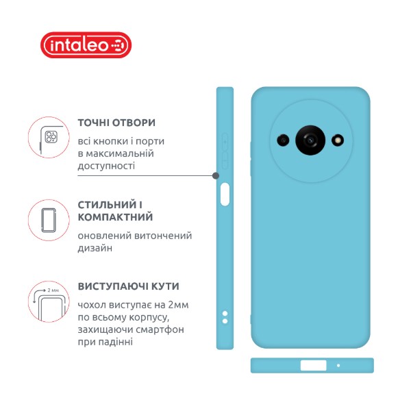 Фото - Чохол для смартфону Intaleo Silicone Case for Xiaomi Redmi A3 Blue (1283126600920)