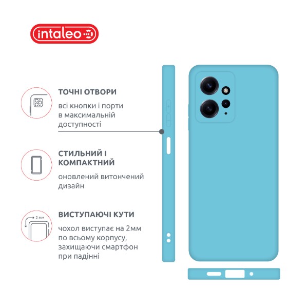 Фото - Чехол для смартфона Intaleo Silicone Case for Xiaomi Redmi Note 12 Blue (1283126600968)