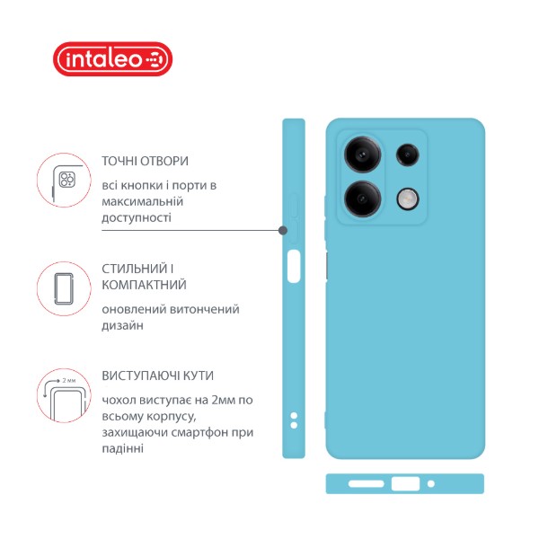 Фото - Чохол для смартфону Intaleo Silicone Case for Xiaomi Redmi Note 13 5G Blue (1283126601095)