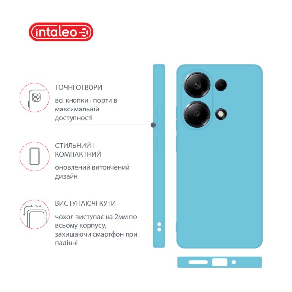 Фото - Чохол для смартфону Intaleo Silicone Case for Xiaomi Redmi Note 13 Pro 4G Blue (1283126601149)