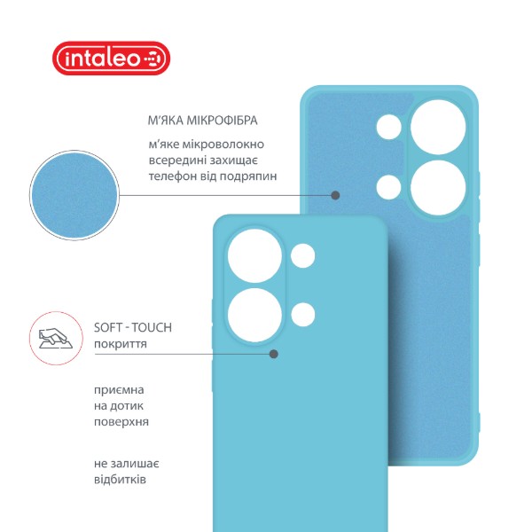 Фото - Чохол для смартфону Intaleo Silicone Case for Xiaomi Redmi Note 13 Pro 4G Blue (1283126601149)
