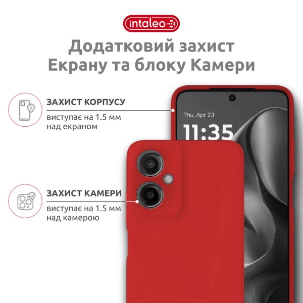 Фото - Чехол для смартфона Intaleo Silicone for Motorola Moto G24 Power Red (1283126640193)