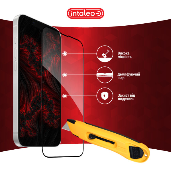 Фото - Захисне скло для смартфону Intaleo 9H 3D for Apple iPhone 16E / iPhone 13 / 13 Pro / iPhone 14 / 17e Black (1283126615764)