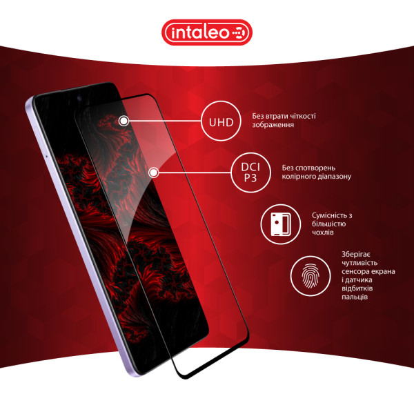 Фото - Захисне скло для смартфону Intaleo 9H 3D for Oppo A3 5G Black (1283126598760)