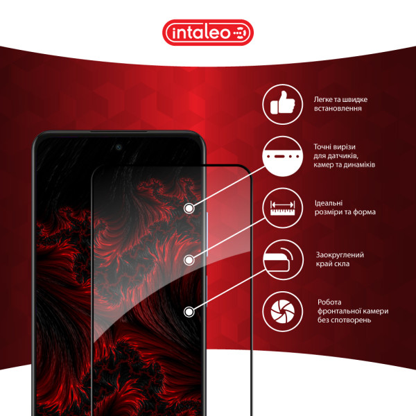 Фото - Захисне скло для смартфону Intaleo 9H 3D for Oppo A3 5G Black (1283126598760)