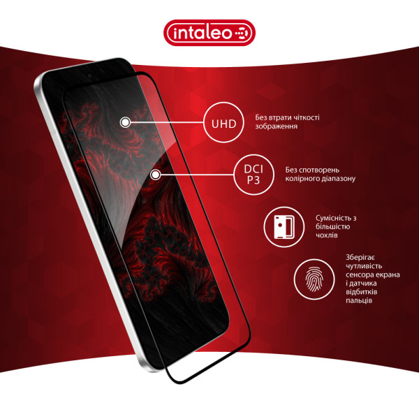 Фото - Захисне скло для смартфону Intaleo 9H 3D for Oppo A6 pro Black (1283126637193)