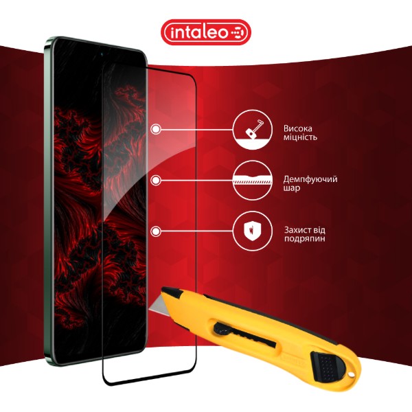 Фото - Захисне скло для смартфону Intaleo 9H 3D for Realme 12+ Black (1283126592485)