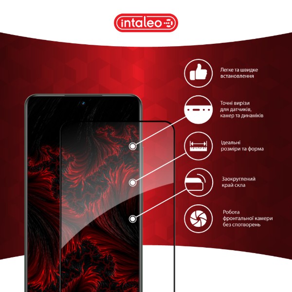 Фото - Захисне скло для смартфону Intaleo 9H 3D for Realme 12+ Black (1283126592485)