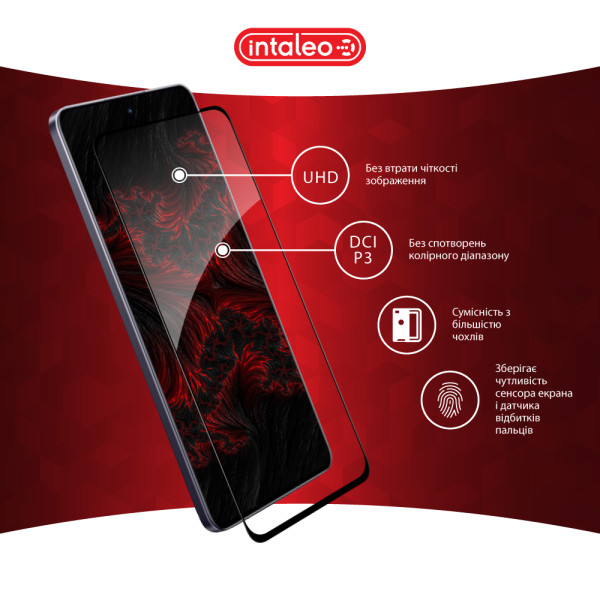 Фото - Захисне скло для смартфону Intaleo 9H 3D for Realme 13+ Black (1283126607523)