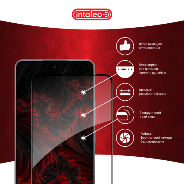 Фото - Захисне скло для смартфону Intaleo 9H 3D for Realme 13+ Black (1283126607523)