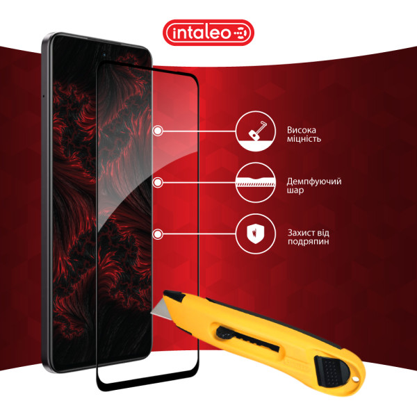 Фото - Защитное стекло для смартфона Intaleo 9H 3D for Realme C75 / C67 / 13 5G / С71 Black (1283126608186)