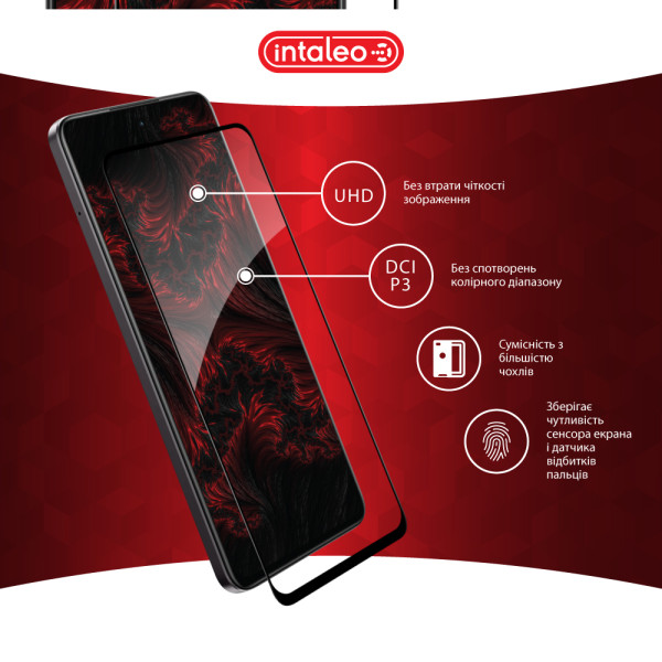 Фото - Защитное стекло для смартфона Intaleo 9H 3D for Realme C75 / C67 / 13 5G / С71 Black (1283126608186)