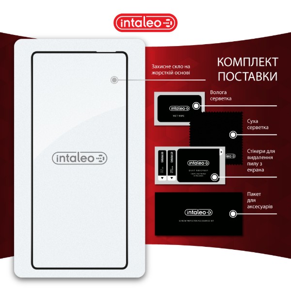 Фото - Захисне скло для смартфону Intaleo 9H 3D for Tecno Pova 6 / Pova 6 Pro Black (1283126593772)
