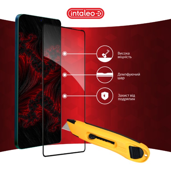 Фото - Захисне скло для смартфону Intaleo 9H 3D for Tecno Pova 6 / Pova 6 Pro Black (1283126593772)