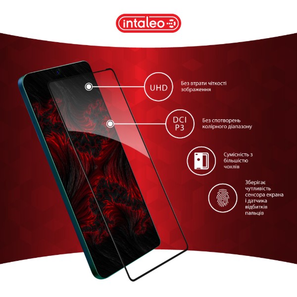 Фото - Захисне скло для смартфону Intaleo 9H 3D for Tecno Pova 6 / Pova 6 Pro Black (1283126593772)
