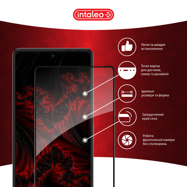 Фото - Захисне скло для смартфону Intaleo 9H 3D for Tecno Pova 6 Pro / Pova 6 Black (1283126593765)
