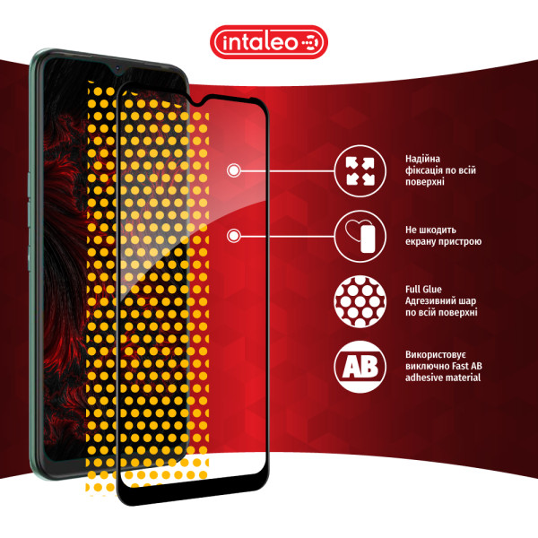 Фото - Защитное стекло для смартфона Intaleo 9H 3D for Tecno Spark 7 Black (1283126515200)