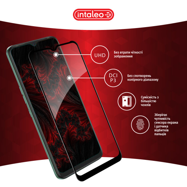 Фото - Защитное стекло для смартфона Intaleo 9H 3D for Tecno Spark 7 Black (1283126515200)