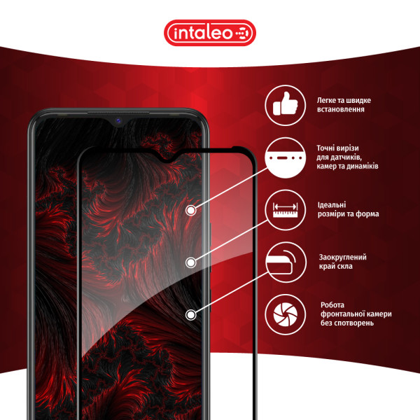 Фото - Защитное стекло для смартфона Intaleo 9H 3D for Tecno Spark 7 Black (1283126515200)
