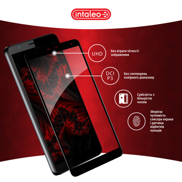 Фото - Захисне скло для смартфону Intaleo 9H 3D for ZTE Blade A31 Plus Black (1283126523113)