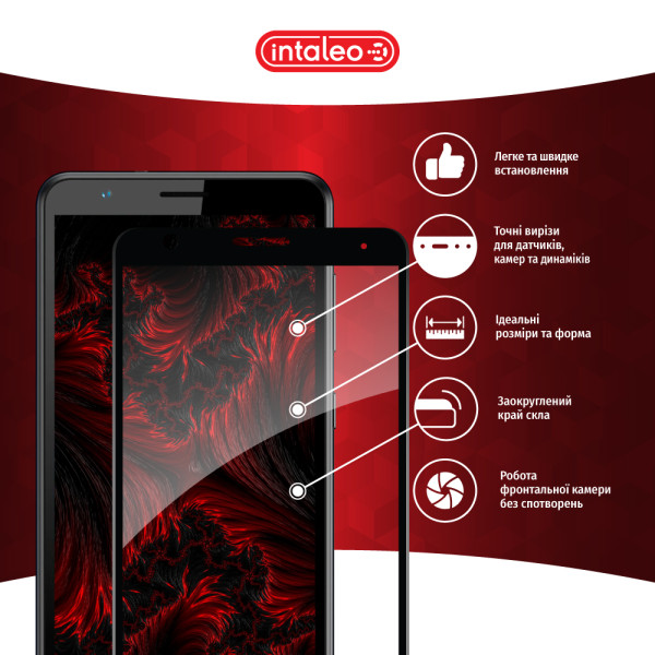Фото - Захисне скло для смартфону Intaleo 9H 3D for ZTE Blade A31 Plus Black (1283126523113)