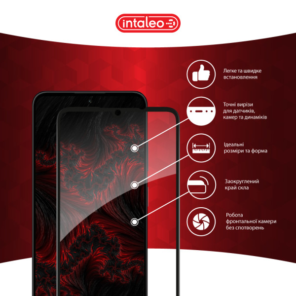 Фото - Захисне скло для смартфону Intaleo 9H 3D for ZTE Blade A35 / A55 / A36 / A56 Black (1283126598739)
