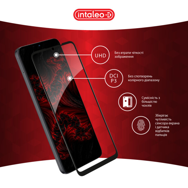 Фото - Захисне скло для смартфону Intaleo 9H 3D for ZTE Blade A55 / Blade A35 / Blade A36 / Blade A56 Black (1283126598746)