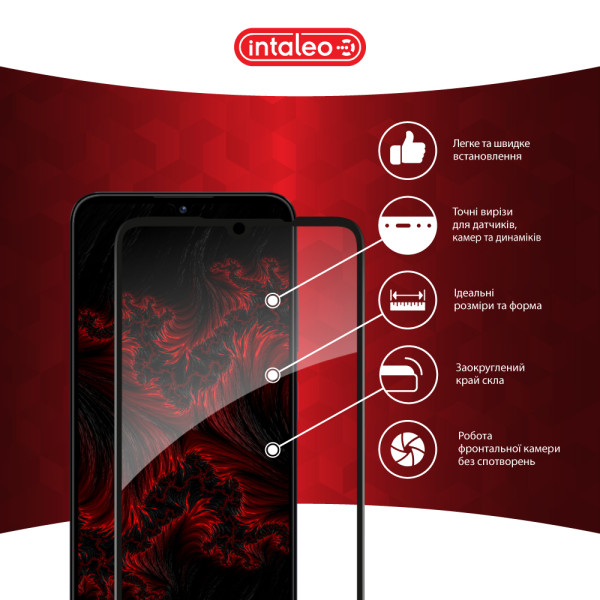 Фото - Захисне скло для смартфону Intaleo 9H 3D for ZTE Blade A55 / Blade A35 / Blade A36 / Blade A56 Black (1283126598746)