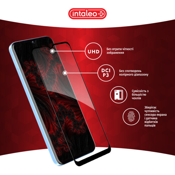 Фото - Захисне скло для смартфону Intaleo 9H 3D for ZTE Blade A73 5G Black (1283126620768)