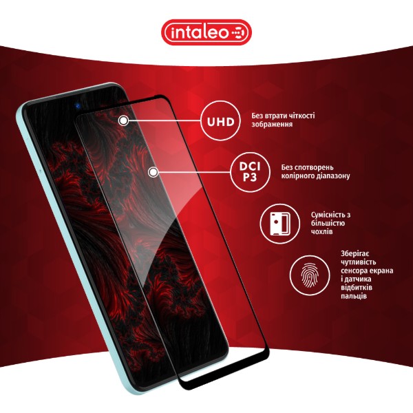 Фото - Захисне скло для смартфону Intaleo 9H 3D for ZTE Blade A75 Black (1283126620898)