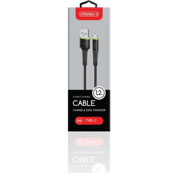 Фото - Кабель Intaleo CBFLEXT1 USB-USB Type-C 1.2m Black (1283126487484)