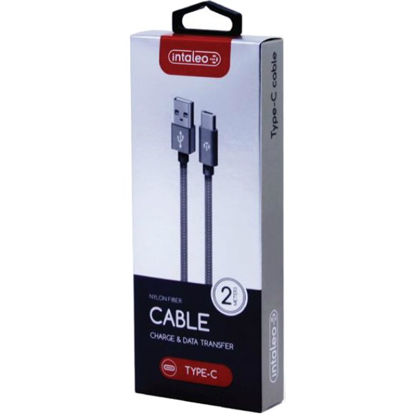 Фото - Кабель Intaleo CBGNYT2 USB-USB Type-C 2m Grey (1283126489143)