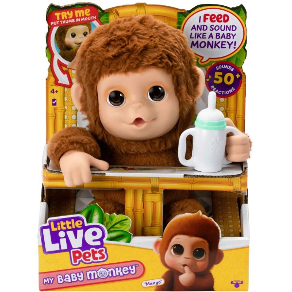 Фото - Інтерактивна іграшка Little Live Маленьке мавпеня (26558)