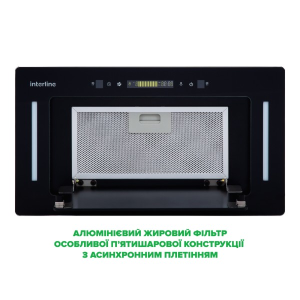 Фото - Вытяжка встраиваемая Interline JOLLY BL A/60/GL/K