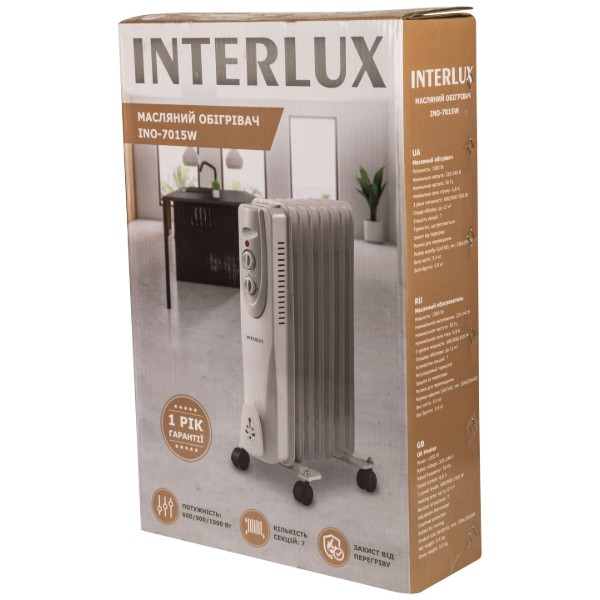 Фото - Обогреватель масляный INTERLUX INO-7015W